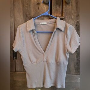 Occasion Light Gray Button Down Shirt